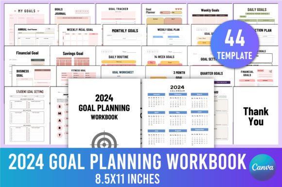 Download Editable 2024 Goal Planning Workbook - Planning Collection