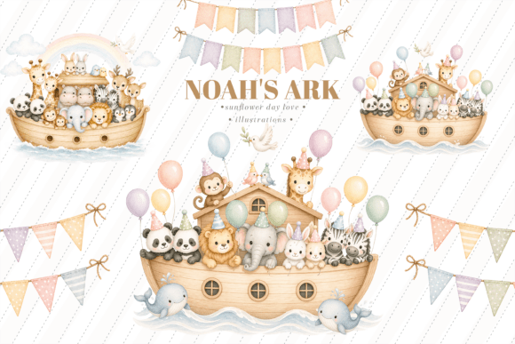 Download Noah’s Ark Birthday Baby Clipart - Baby clipart Collection