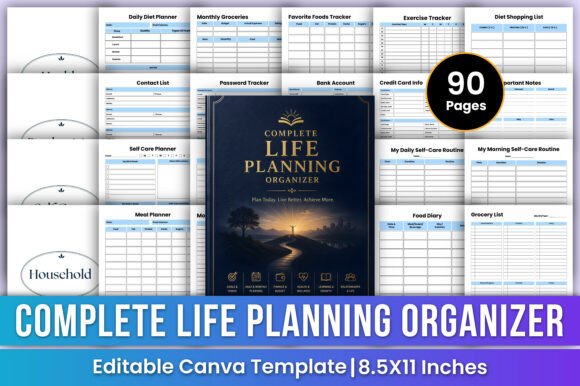 Download Complete Life Planning Organizer Canva - Planning Collection